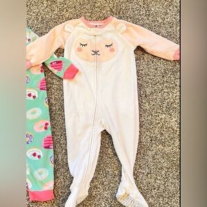 Carter's Baby Girl Winter Fleece Footie (Size 12M)